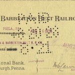 1928 check written by and to the Akron Barberton Belt